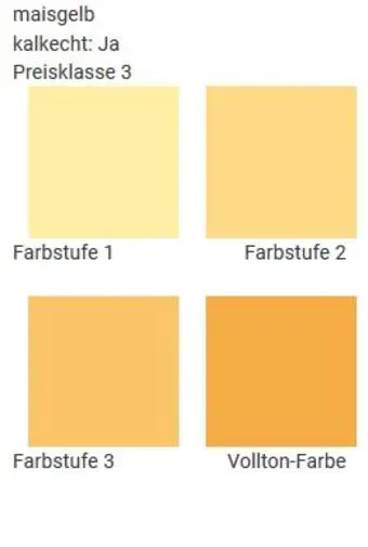 Casanatura Wandfarben in maisgelb